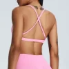 Women Seamless Cross Back Padded Sports Bra Custom Fitness Apparel