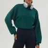 Custom Women Casual Half Zip Pullover Cropped Top