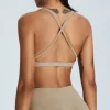 Women Seamless Cross Back Padded Sports Bra Custom Fitness Apparel