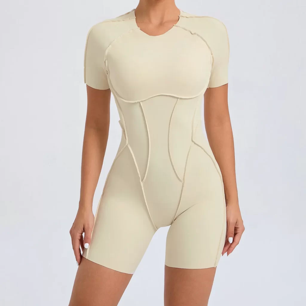 One Piece Women Backless Workout Short Romper