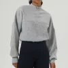 Custom Women Casual Half Zip Pullover Cropped Top with Drawstring