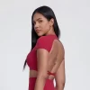 Elite Collection-Backless Short Sleeve Yoga Crop Tops