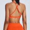 Women Seamless Cross Back Padded Sports Bra Custom Fitness Apparel