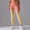High Waist Butt Lifting Candy Gradient Yoga Pants Wholesale Clothing