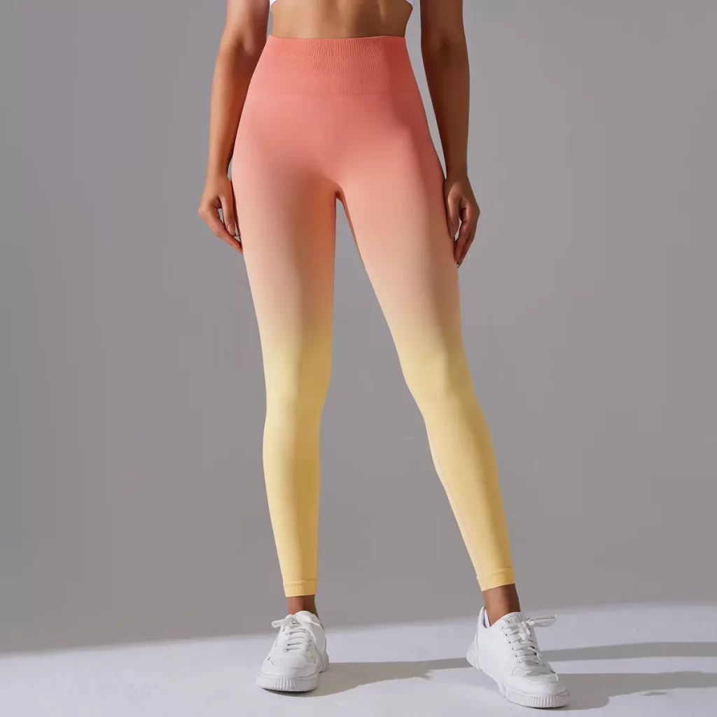 High Waist Butt Lifting Candy Gradient Yoga Pants Wholesale Clothing
