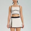 Contrasting Colors Spark Clothing Tennis Skirt Set