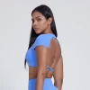 Elite Collection-Backless Short Sleeve Yoga Crop Tops
