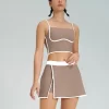 wholesale womens activewear Contrasting Colors Spark Clothing Tennis Skirt Set custom gym apparel