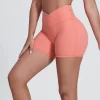 Elite Collection-Fitness Shorts for Women High Waist Butt Lifting V Cut Running Shorts