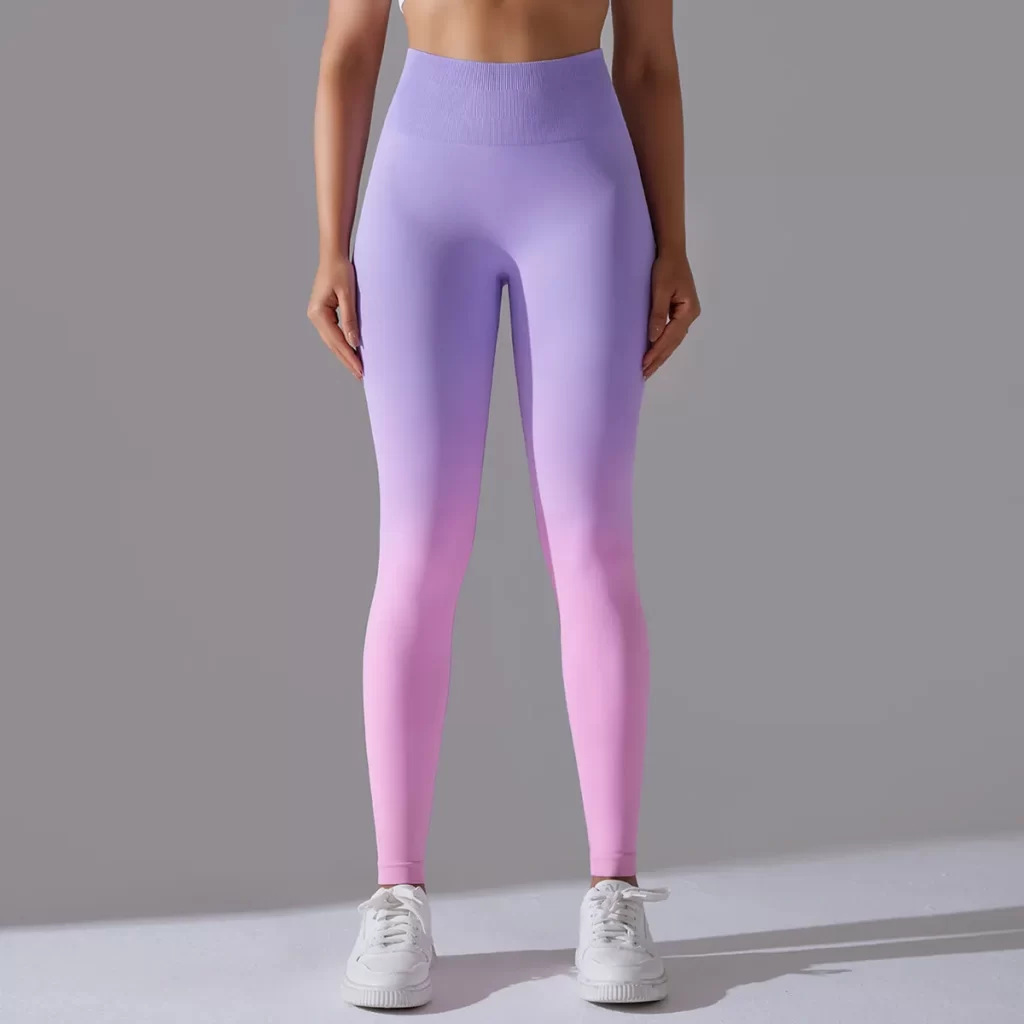 High Waist Butt Lifting Candy Gradient Yoga Pants Wholesale Clothing