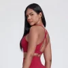 Elite Collection-Soft Cross Back Padded Bra for Workout Yoga