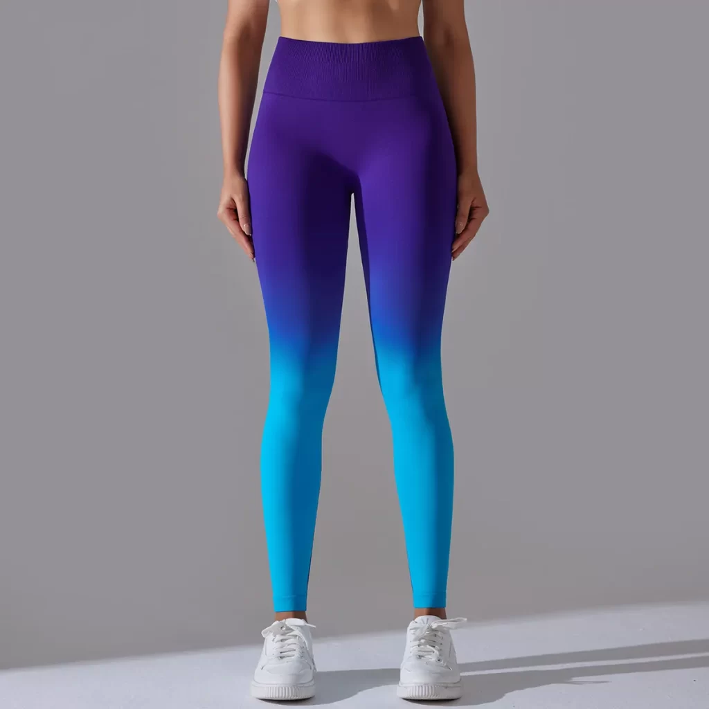 High Waist Butt Lifting Candy Gradient Yoga Pants Wholesale Clothing