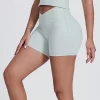 Elite Collection-Fitness Shorts for Women High Waist Butt Lifting V Cut Running Shorts