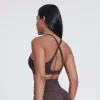 Elite Collection-Soft Cross Back Padded Bra for Workout Yoga