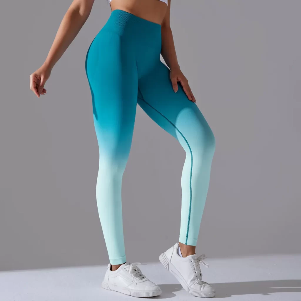 High Waist Butt Lifting Candy Gradient Yoga Pants Wholesale Clothing
