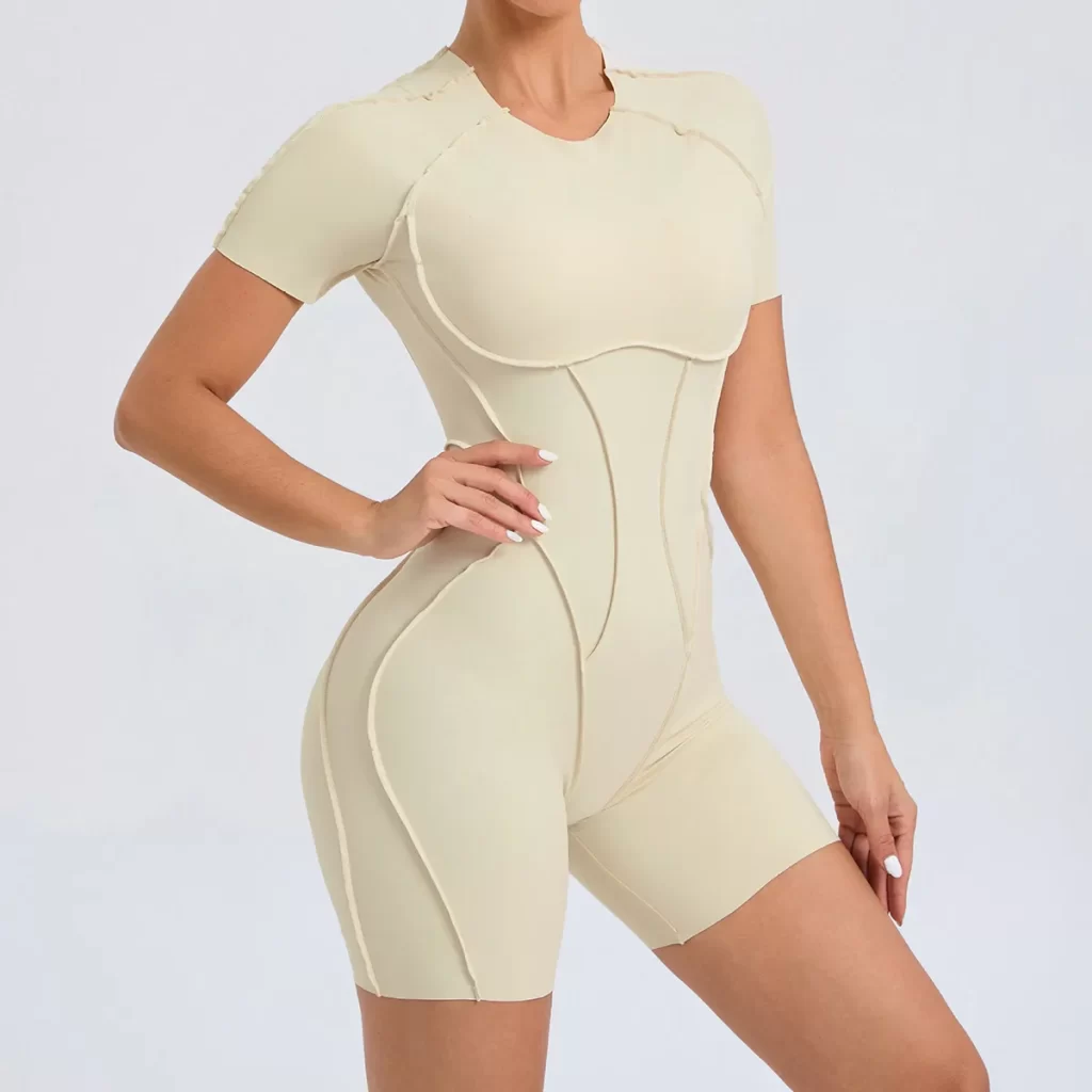 One Piece Women Backless Workout Short Romper female fitness apparel