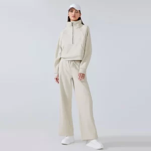 Half Zip Tracksuits Winter Casual Sweatshirt with Pockets