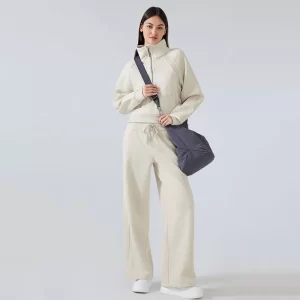 Half Zip Tracksuits Winter Casual Sweatshirt with Pockets