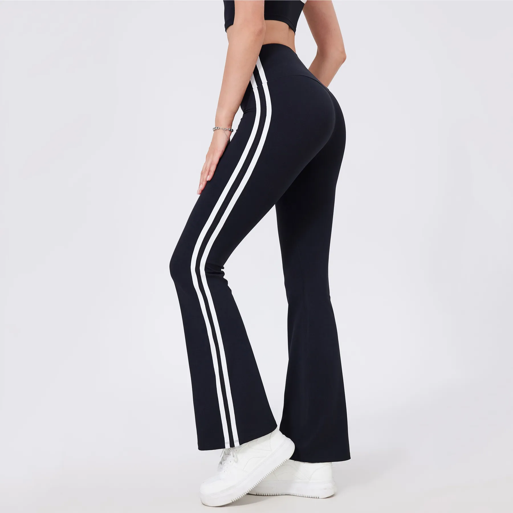 High Waist Yoga Running Butt Lifting Flare Leggings