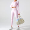 Custom Seamless Workout Long Sleeve Crop Top Set