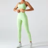 Custom Wholesale Seamless Fitness Bra Leggings Set spark gym athletic wear suppliers