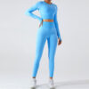 Custom Seamless Workout Long Sleeve Crop Top Set