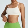 Women Seamless Cross Back Padded Sports Bra