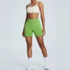 Women Seamless Cross Back Padded Sports Bra
