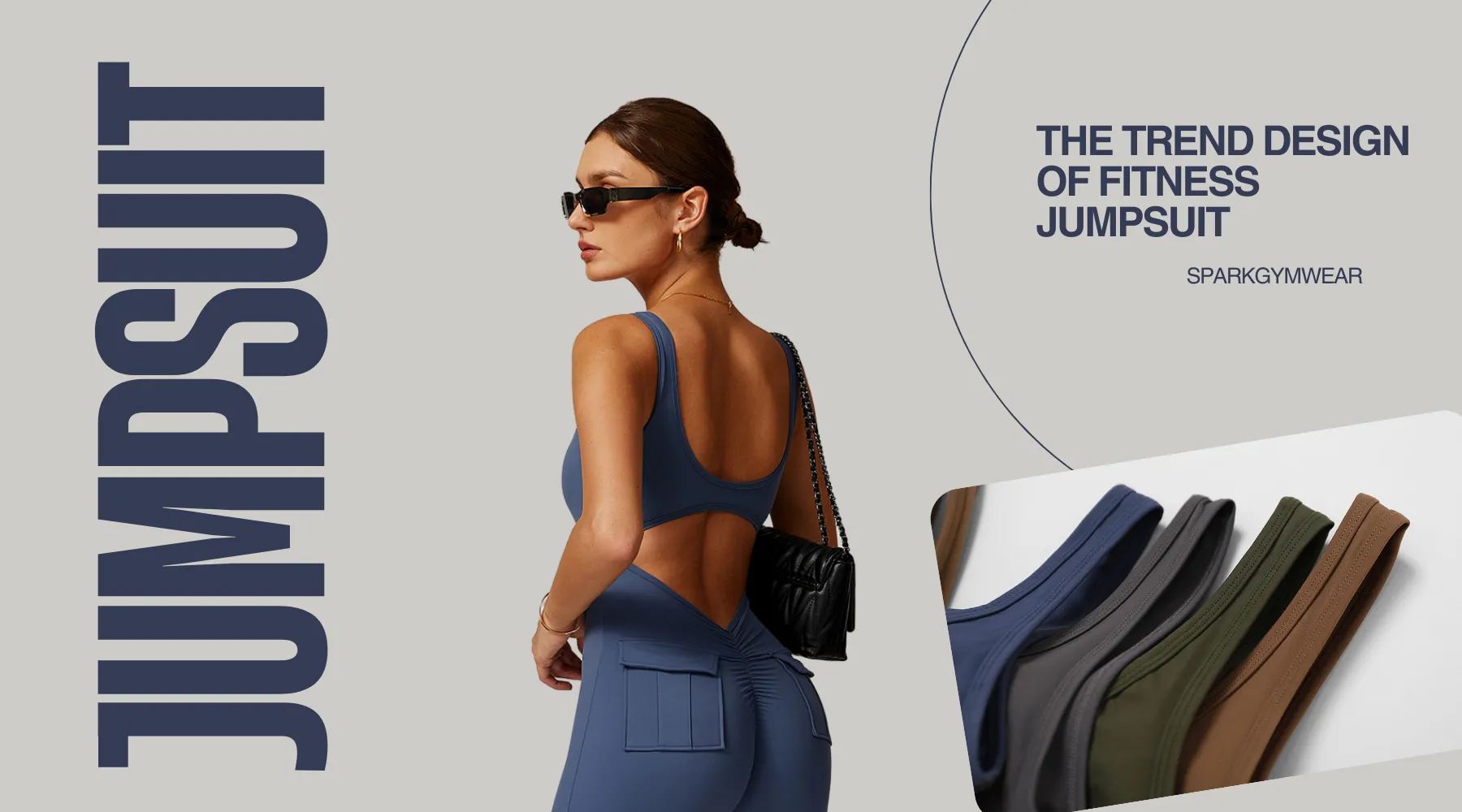 The trend design of fitness jumpsuit