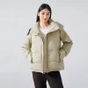 Custom Winter Women's Long-Sleeve Hooded Puffer Coat
