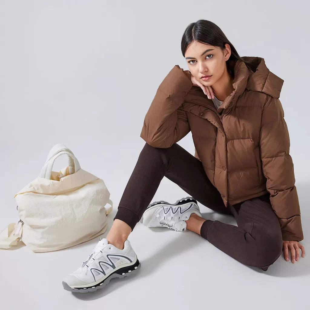Winter Hooded Short Puffy Jacket Warm Puffer Down Coat