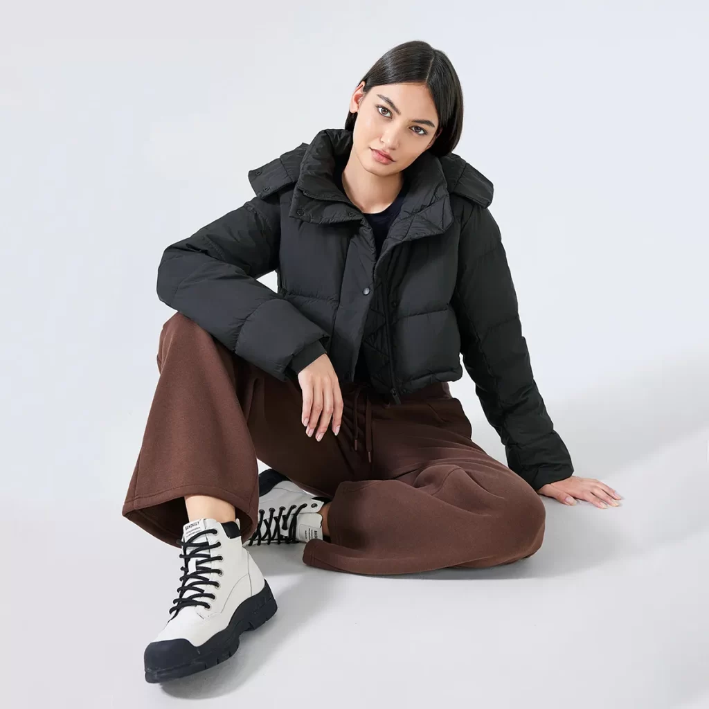 Winter Cropped Puffer Jacket Custom Short Bubble Coat