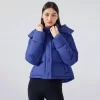 Winter Hooded Short Puffy Jacket Warm Puffer Down Coat