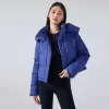 Winter Hooded Short Puffy Jacket Warm Puffer Down Coat