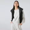 Custom Winter Outerwear Hooded Full Zip Puffer Vest