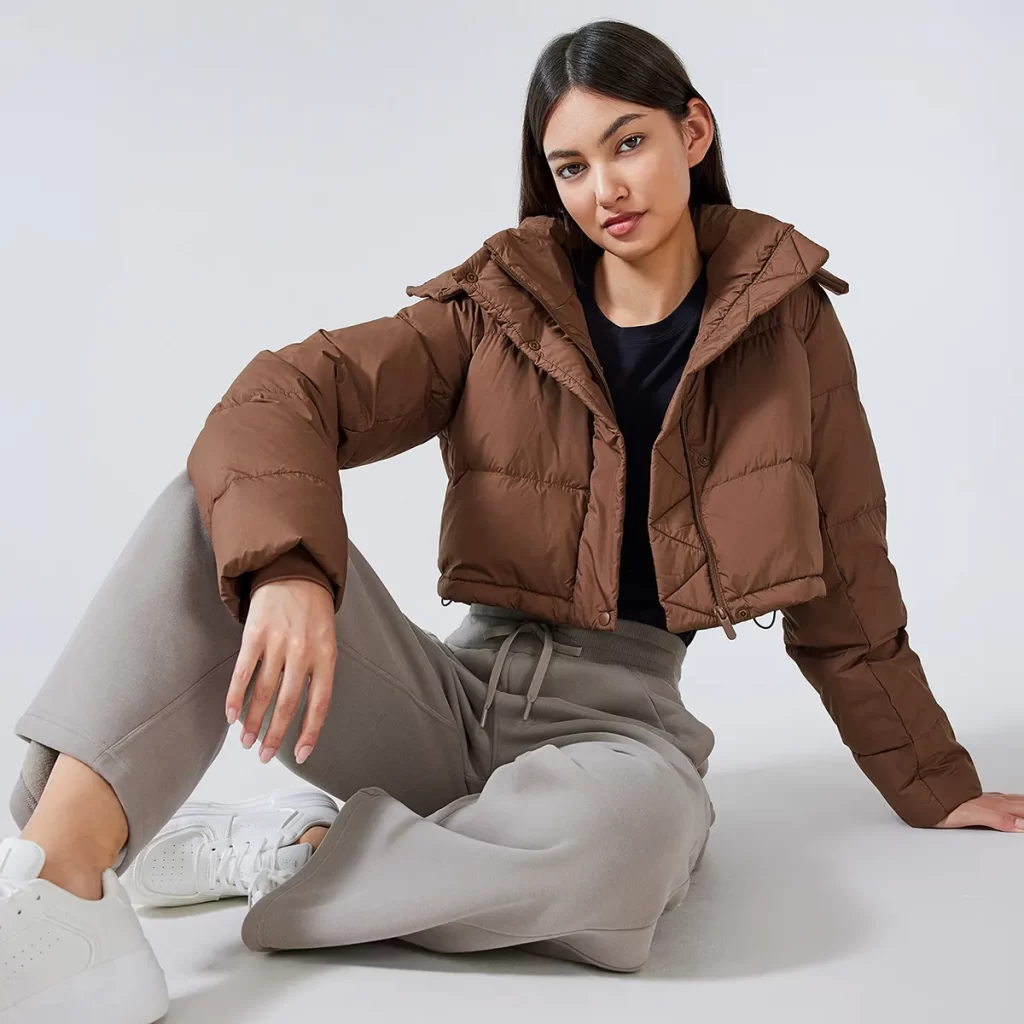 Winter Cropped Puffer Jacket Custom Short Bubble Coat