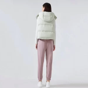 Custom Winter Outerwear Hooded Full Zip Puffer Vest