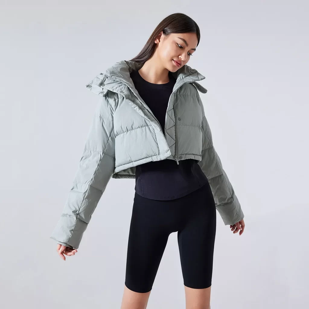 Winter Cropped Puffer Jacket Custom Short Bubble Coat
