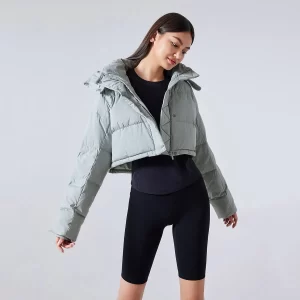 Winter Cropped Puffer Jacket Custom Short Bubble Coat