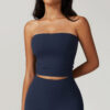 Sports Basic Bandeau Cropped Tops Women Cute Tube Tops