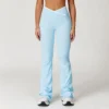 Workout Crossover V Waist Yoga Flare Leggings for Women