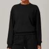 Long Sleeve Shirts Women Wholesale Crew Neck Pullover Top fitness apparel manufacturers