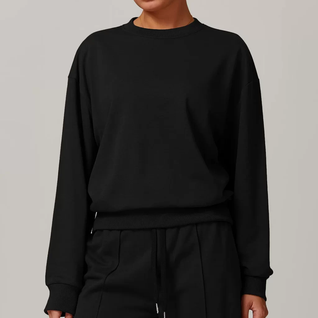 Long Sleeve Shirts Women Wholesale Crew Neck Pullover Top fitness apparel manufacturers