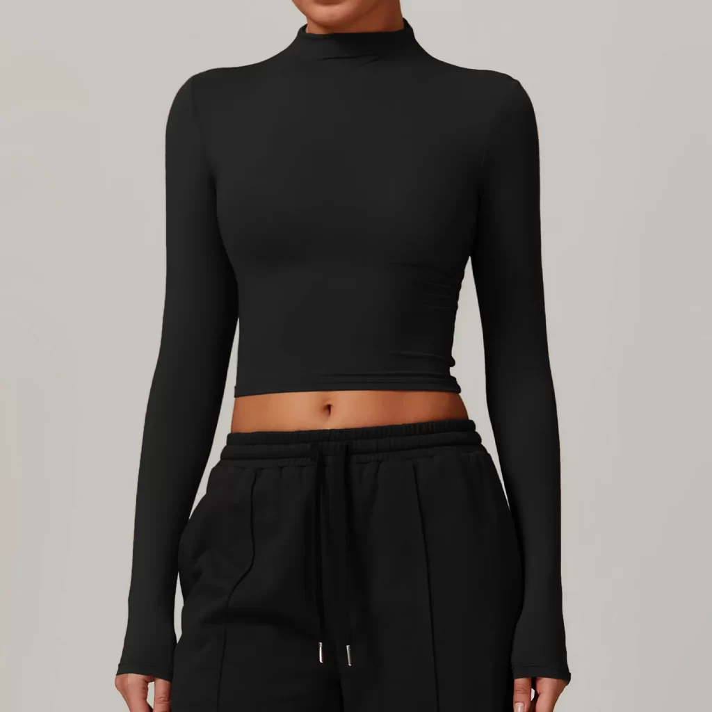 Long Sleeve Shirts Women Casual Fitted Basic Yoga Top
