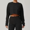 Casual Long Sleeve Shirts Hollow Back Basic Pullover Tops