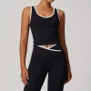 Women Athletic Tank Top Contrast Color Basic Cami Top