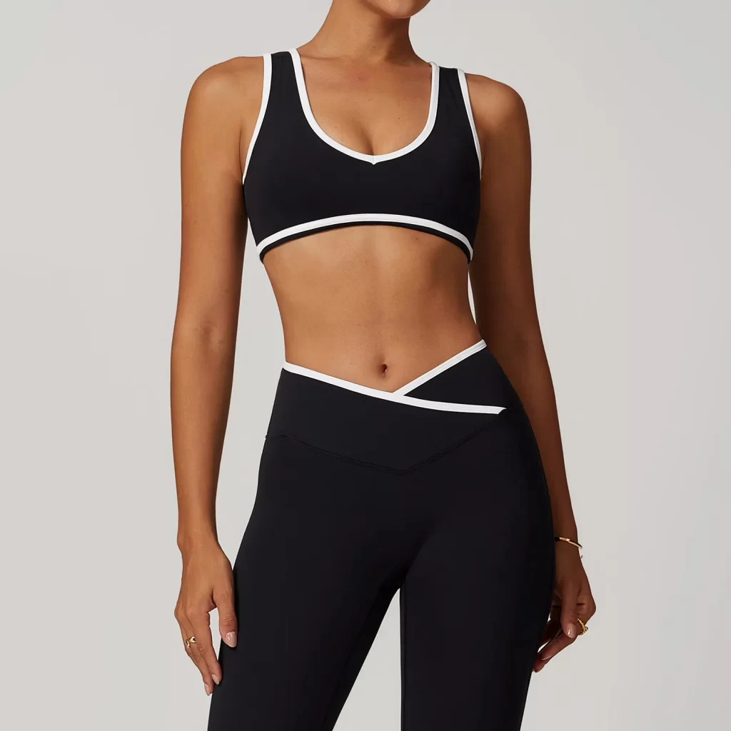 Women Customized Athletic Bra Contrast Color Sports Bra