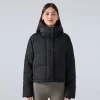 Winter Hooded Short Puffy Jacket Warm Puffer Down Coat
