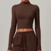 Long Sleeve Shirts Women Casual Fitted Basic Yoga Top