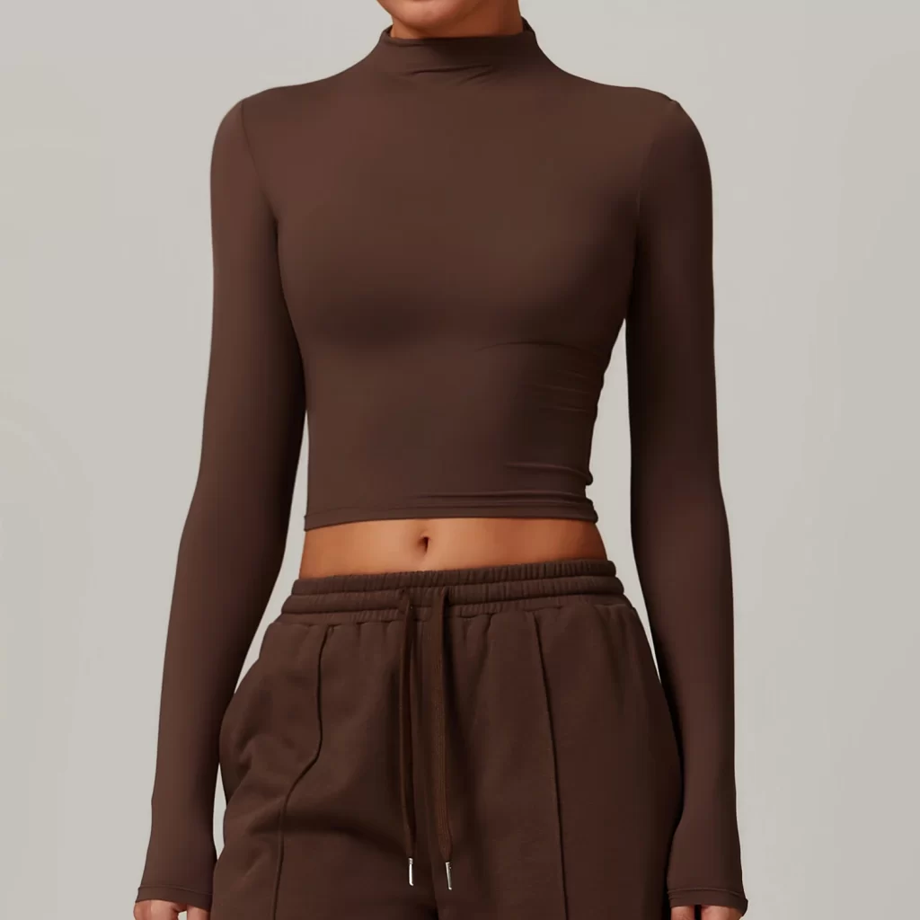 Long Sleeve Shirts Women Casual Fitted Basic Yoga Top